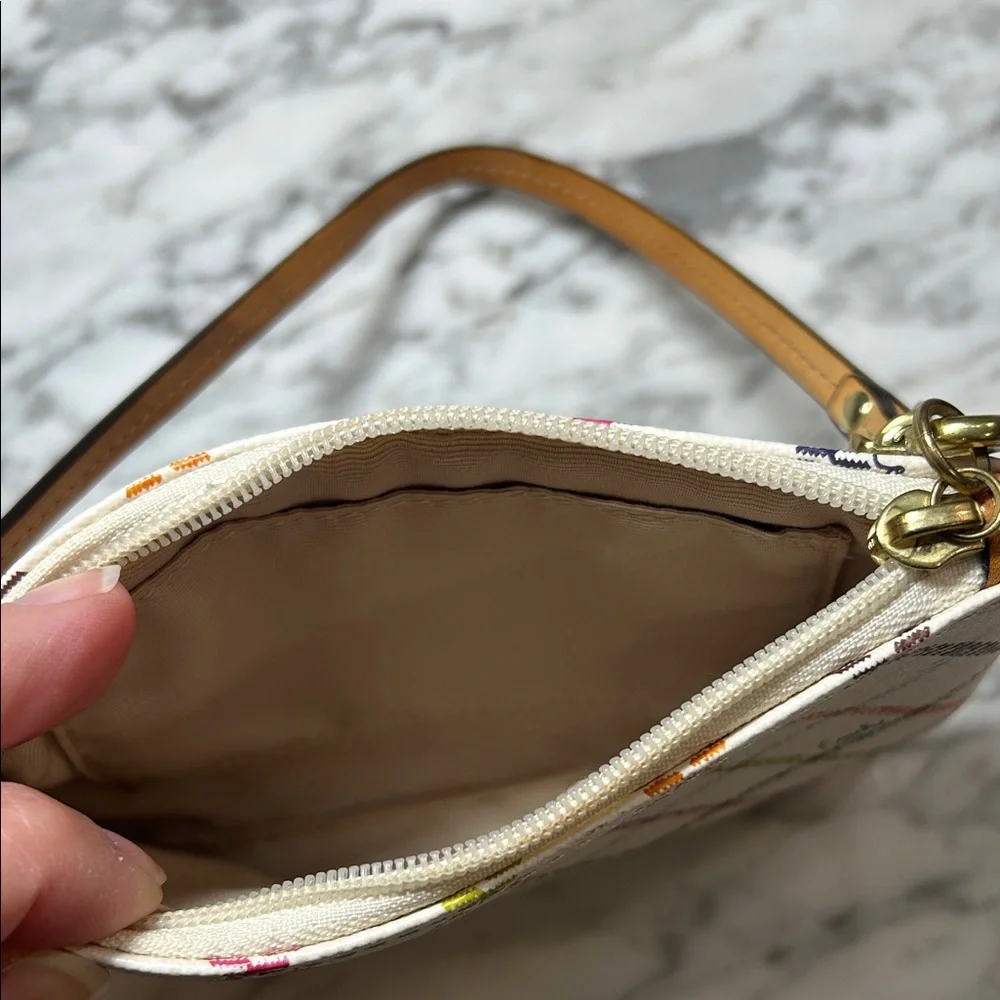 Coach Stylish Multicolor Checkered Women's Wristlet - Picture 3 of 3